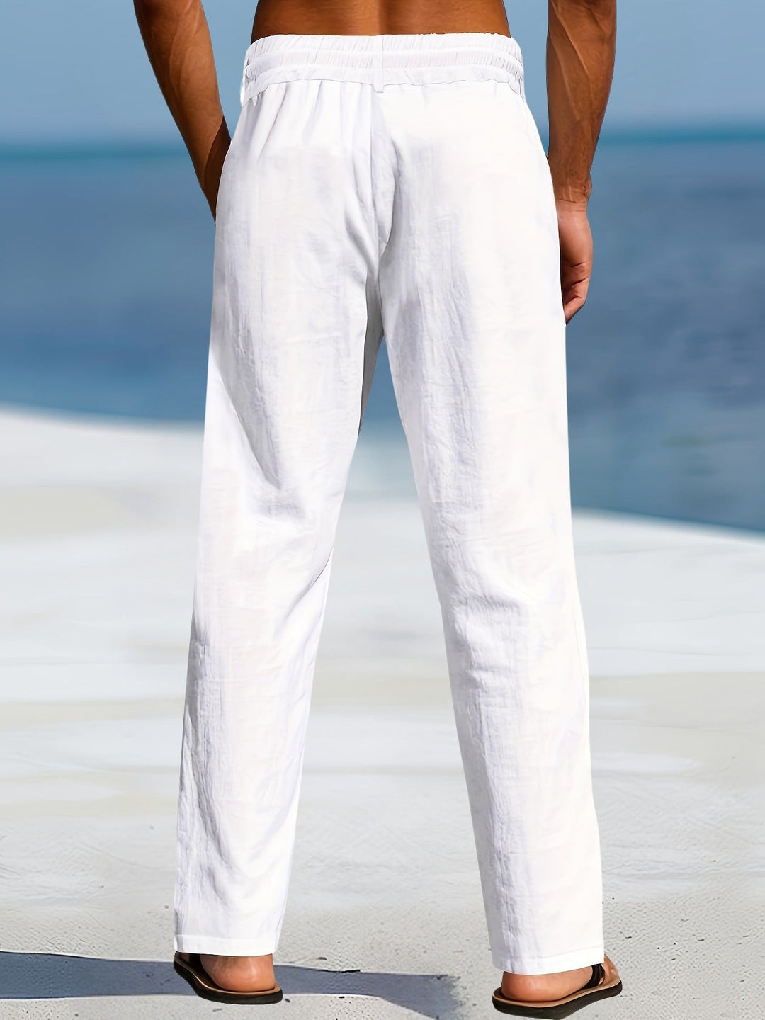 Aznar - Casual Linen Elastic Pant