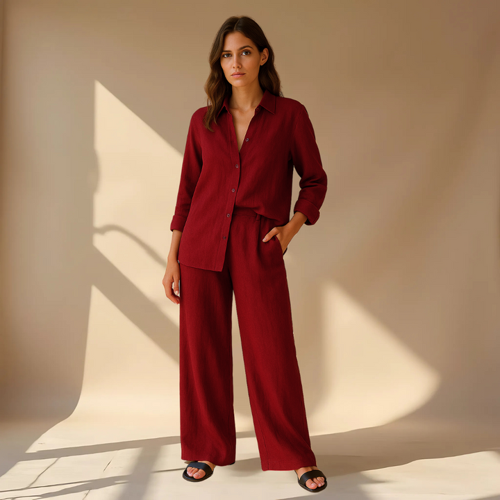 Ashleigh - Shirt And Pants 2-Piece Set