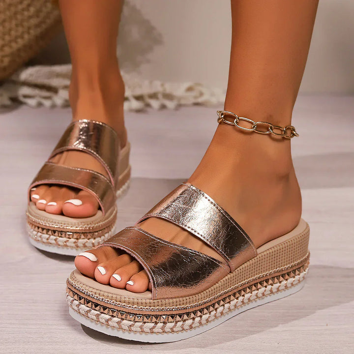 Arantza - Comfortable Open Toe Wedge Sandal