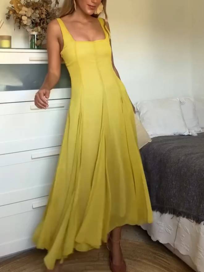 Solmaz - Casual Long Dress With Straps