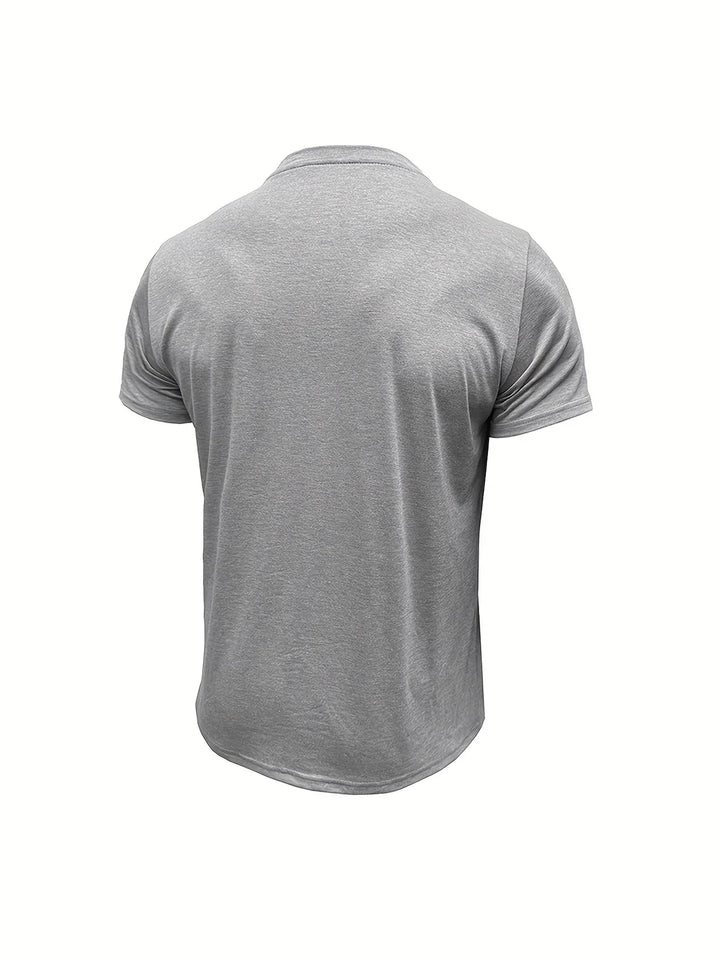 Saxon - Elegant Round Neck T Shirt With Pocket