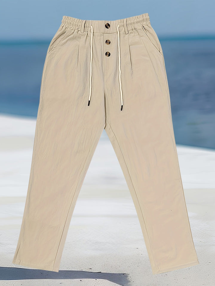 Aznar - Casual Linen Elastic Pant