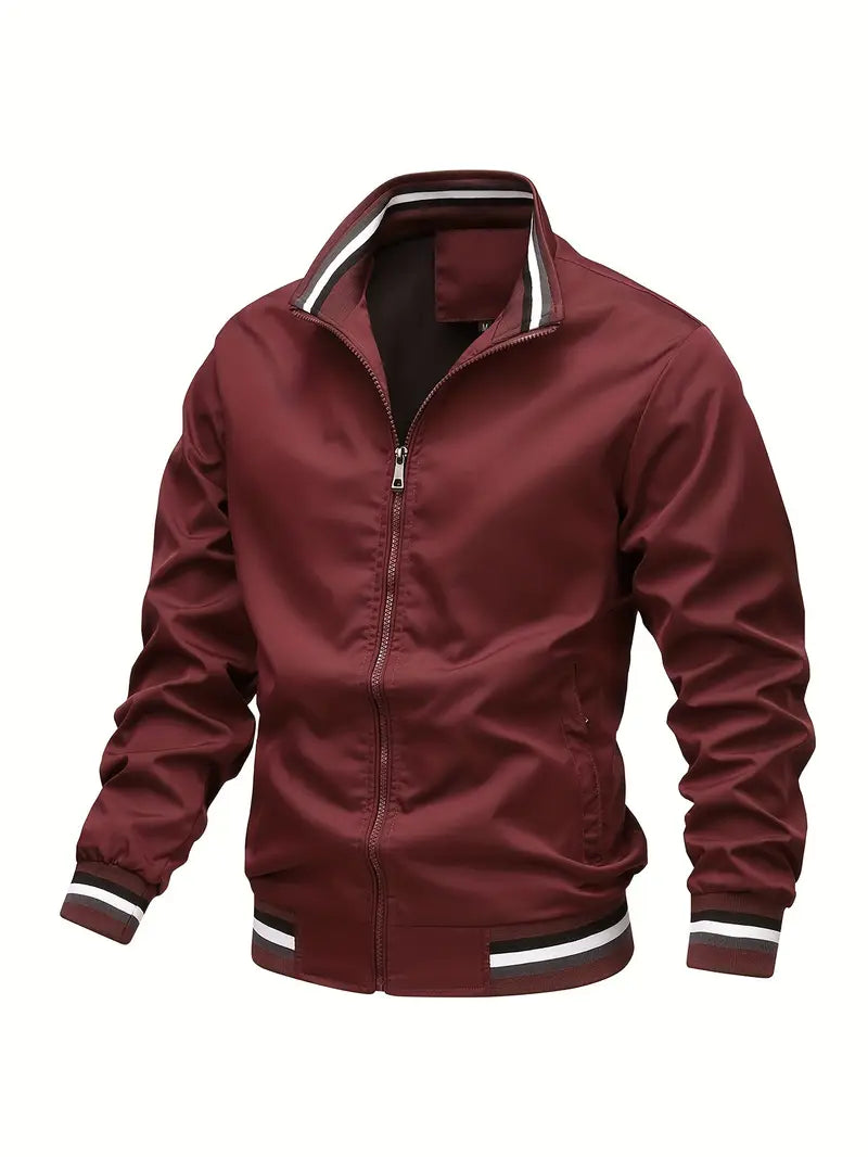 Stanton - Casual Stand Collar Zip Up Jacket