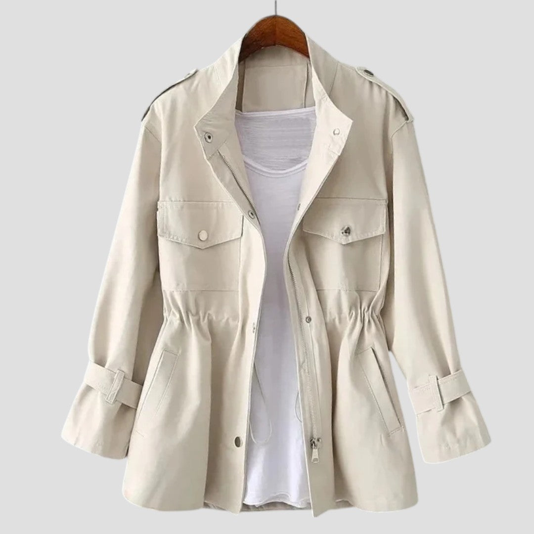 Anjelah - Casual Long Sleeve And Multiple Pocket Jacket