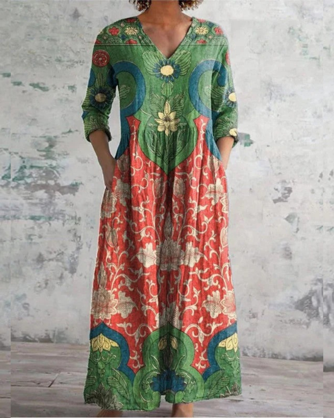 Bernadine - Vintage Floral Maxi Dress