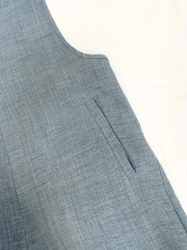 Annia - Casual Wide Leg Overalls With Pockets