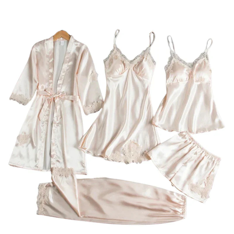 Audrey - 5 Piece Satin Set