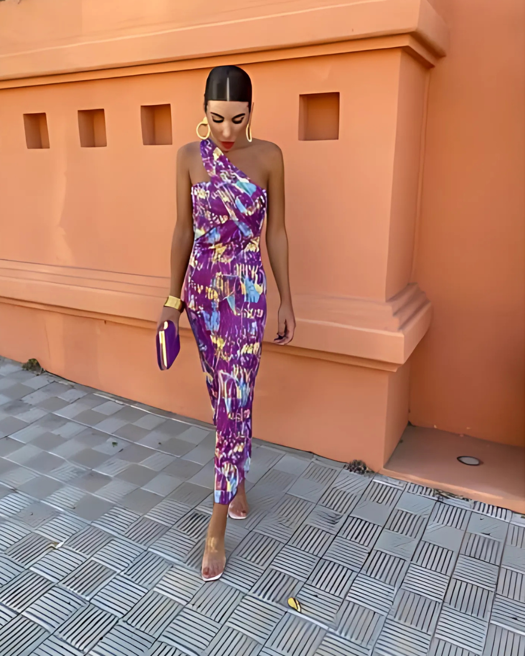 Svetlena - Elegant One-Shoulder Maxi Dress