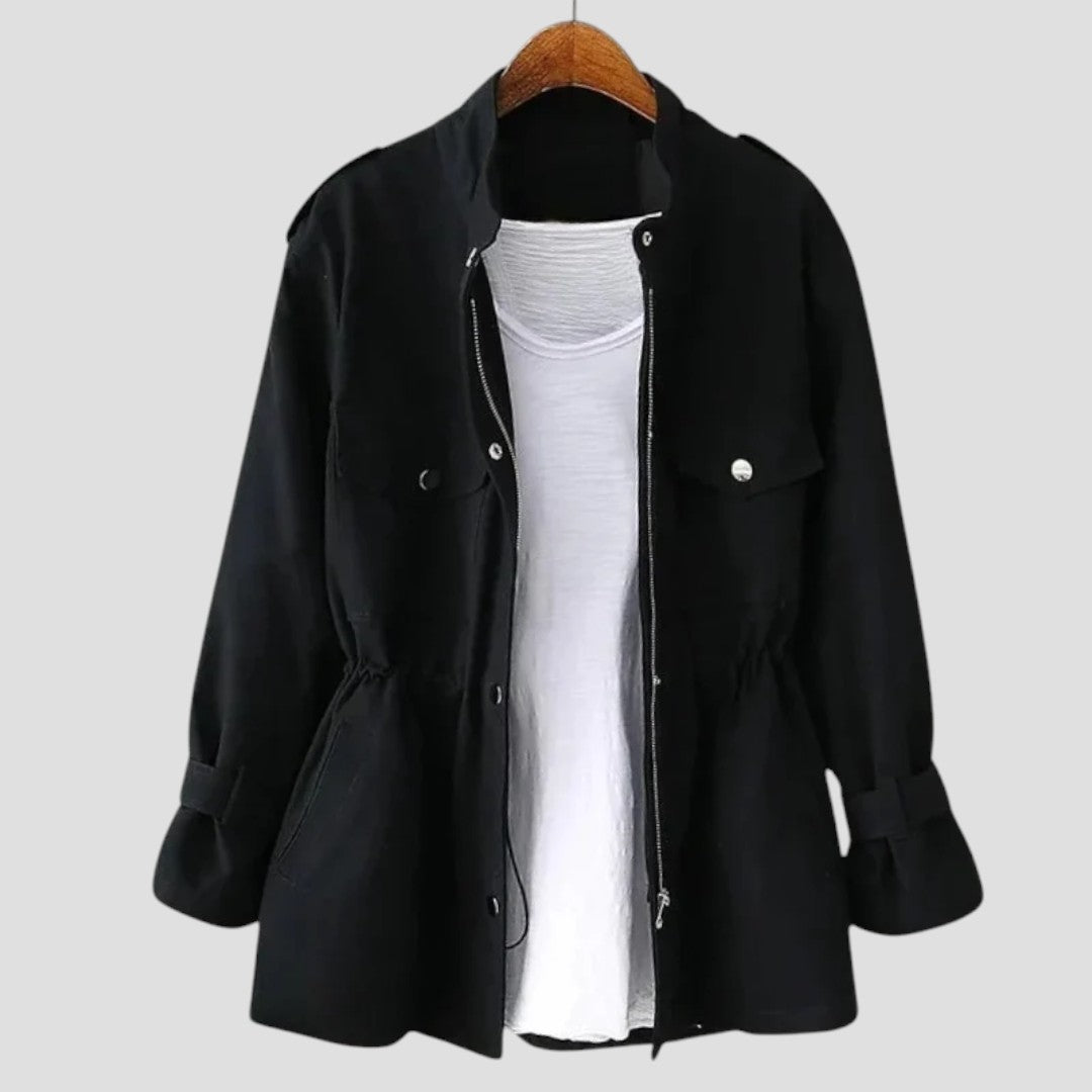 Anjelah - Casual Long Sleeve And Multiple Pocket Jacket