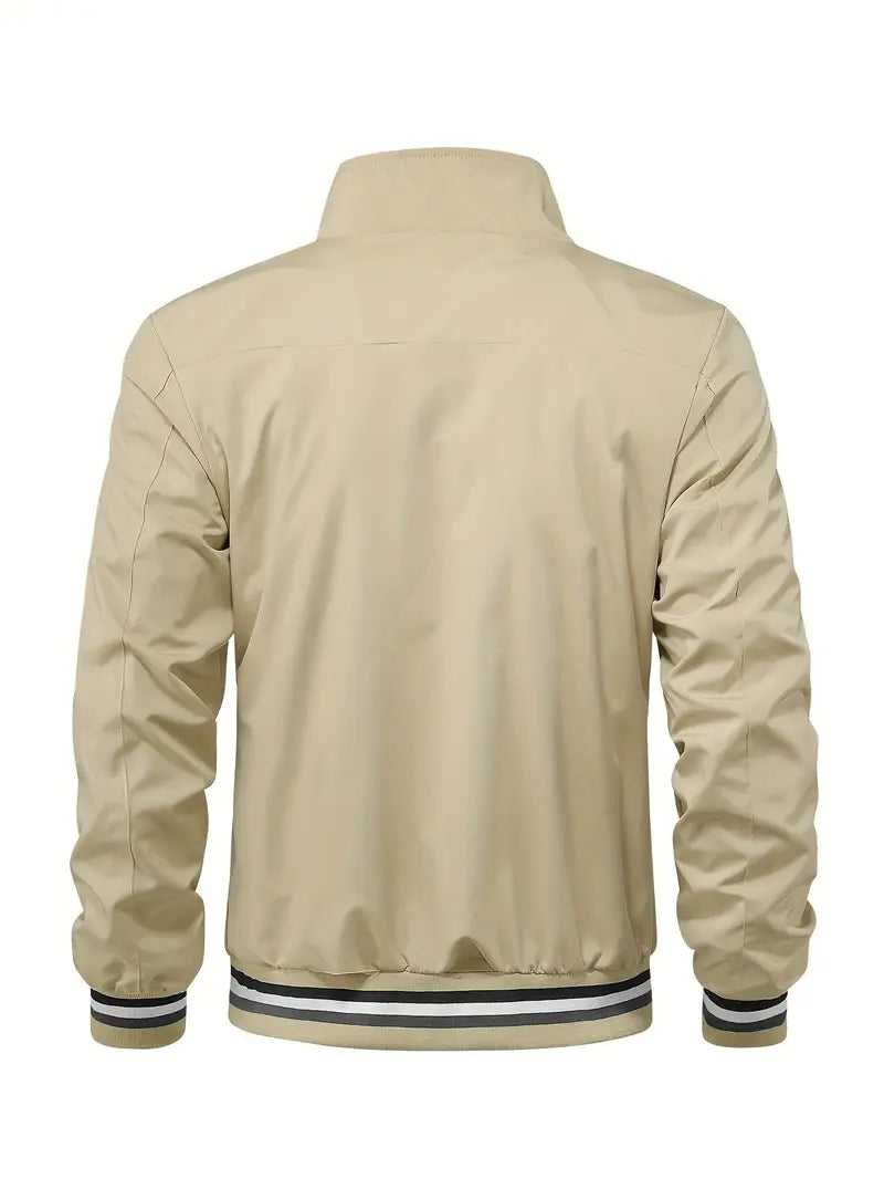 Stanton - Casual Stand Collar Zip Up Jacket