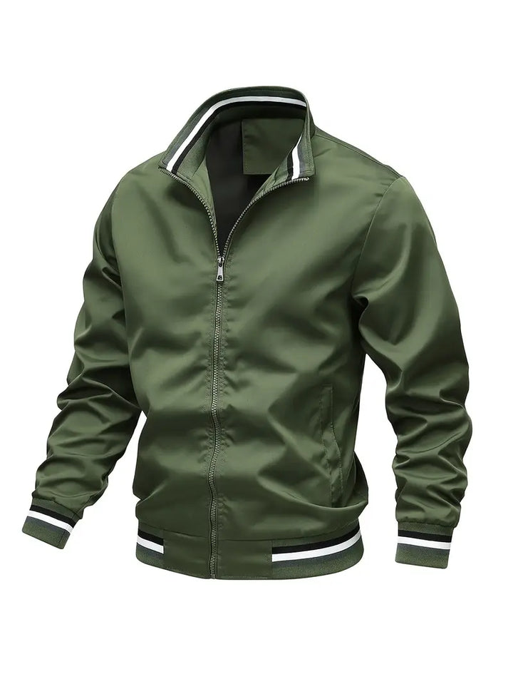 Stanton - Casual Stand Collar Zip Up Jacket