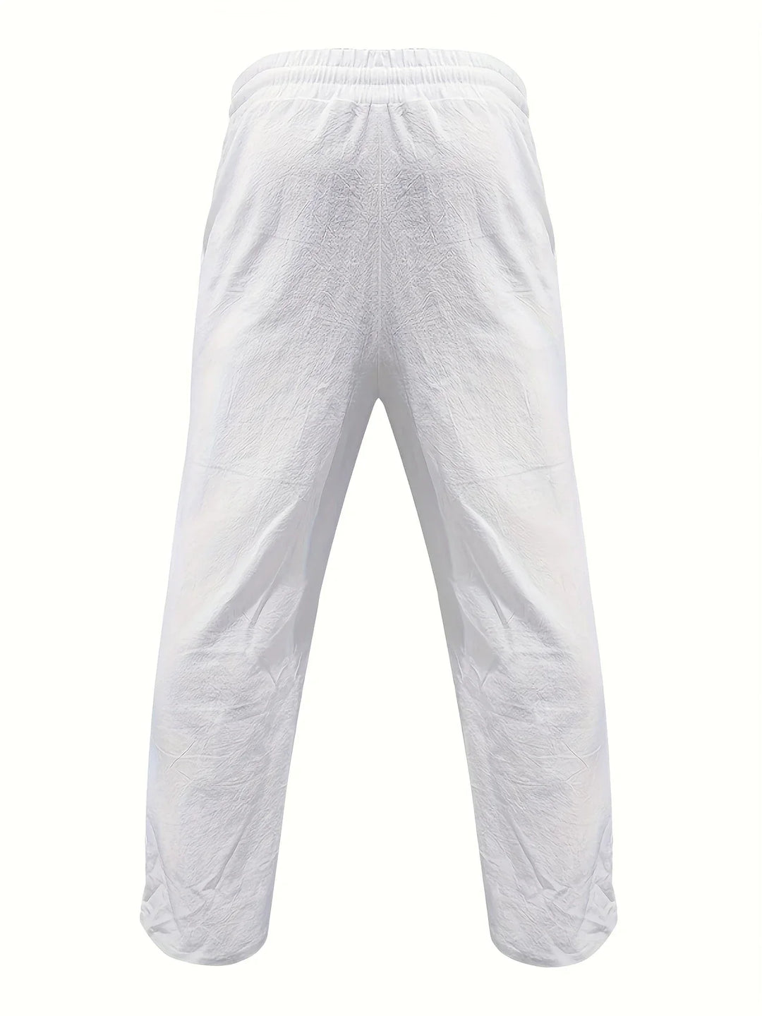 Beslan - Elegant Straight Leg Pants With Golden Buttons