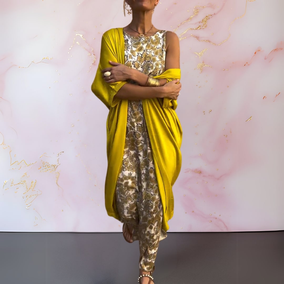 Shelly - Elegant Dress With Cardigan