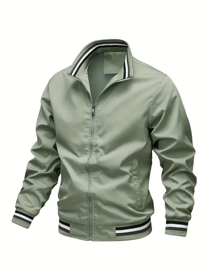 Stanton - Casual Stand Collar Zip Up Jacket