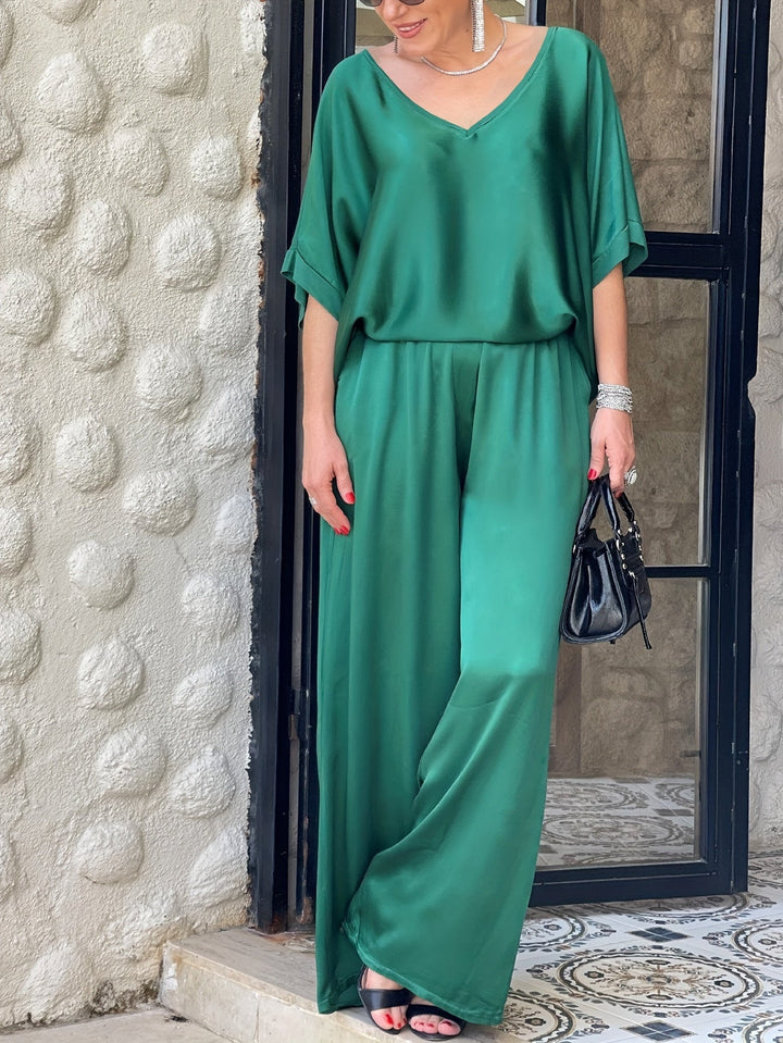 Ashlee - Elegant Short Sleeve Two Piece Set