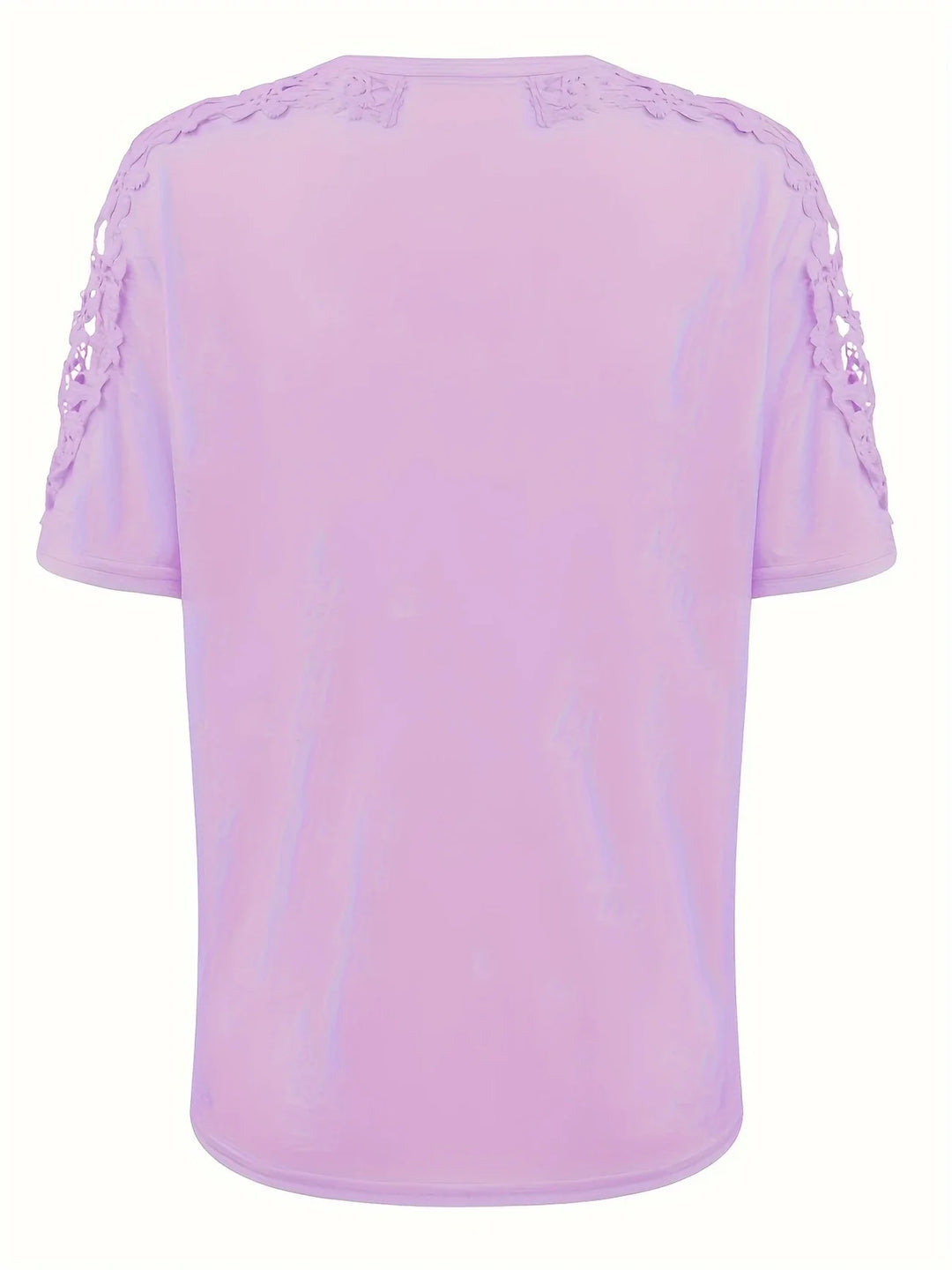 Ancuta - Elegant Summer Short Sleeve T Shirt With Lace