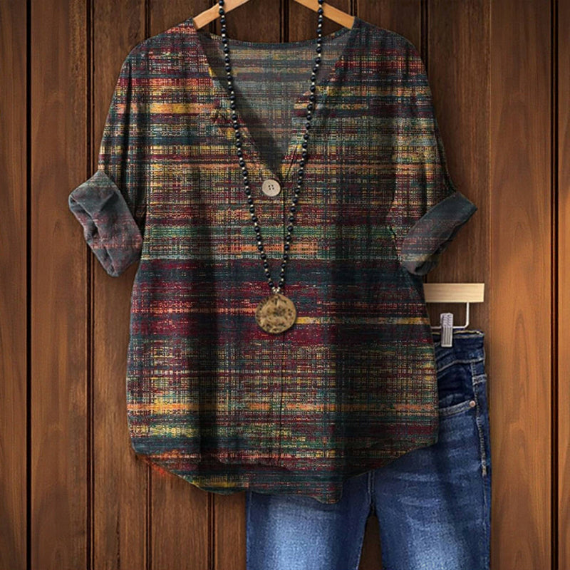 Loena - Vintage Colorful Blouse