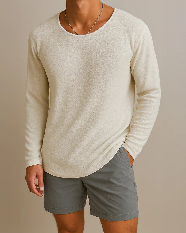 Beltran - Elegant Long Sleeve Knitted Shirt