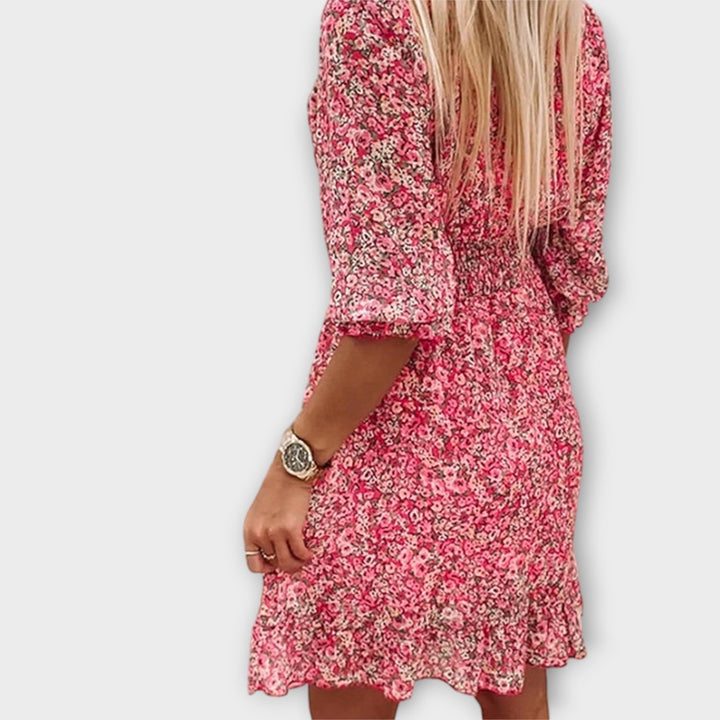 Shari - Floral Puff Sleeve Dress