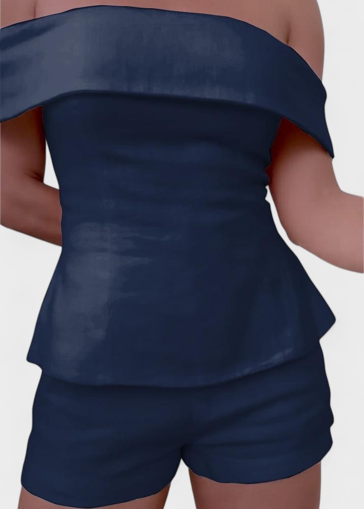 Shalita - Off Shoulder Linen Two Piece Set