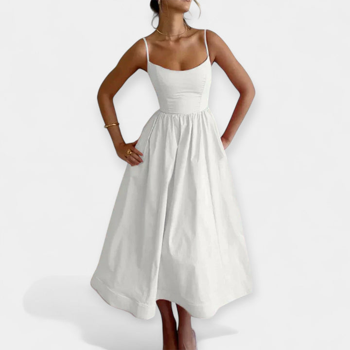 Shelley - Mini Dress With Round Neckline And Straps