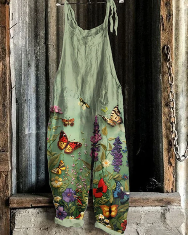 Jameela - Floral Jumpsuit With Butterflies