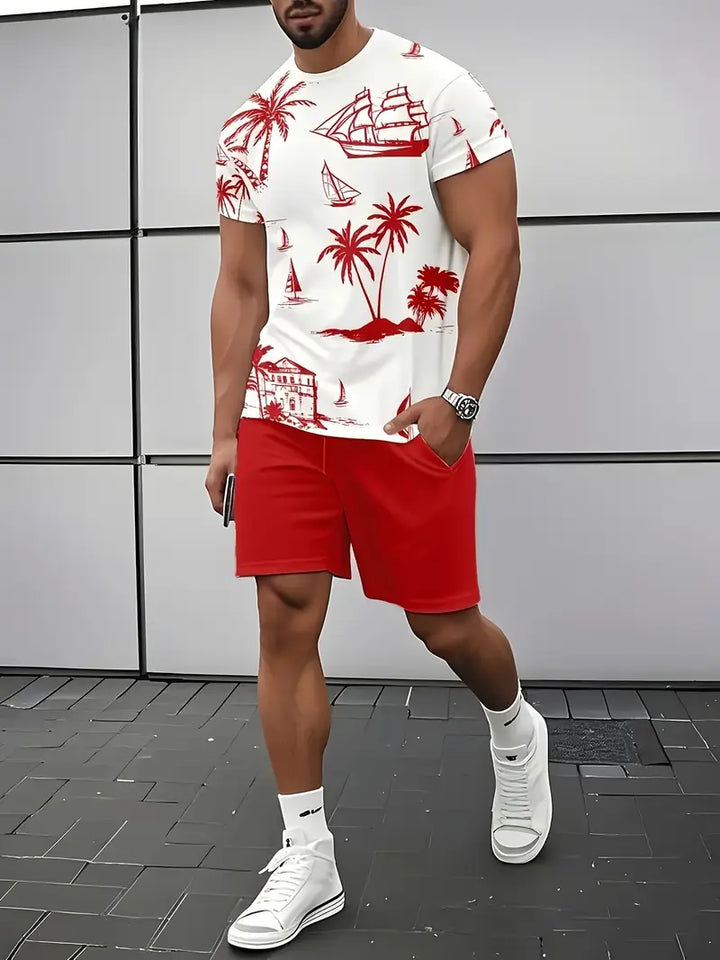 Barea - Elegant Summer Two Piece Printed Set