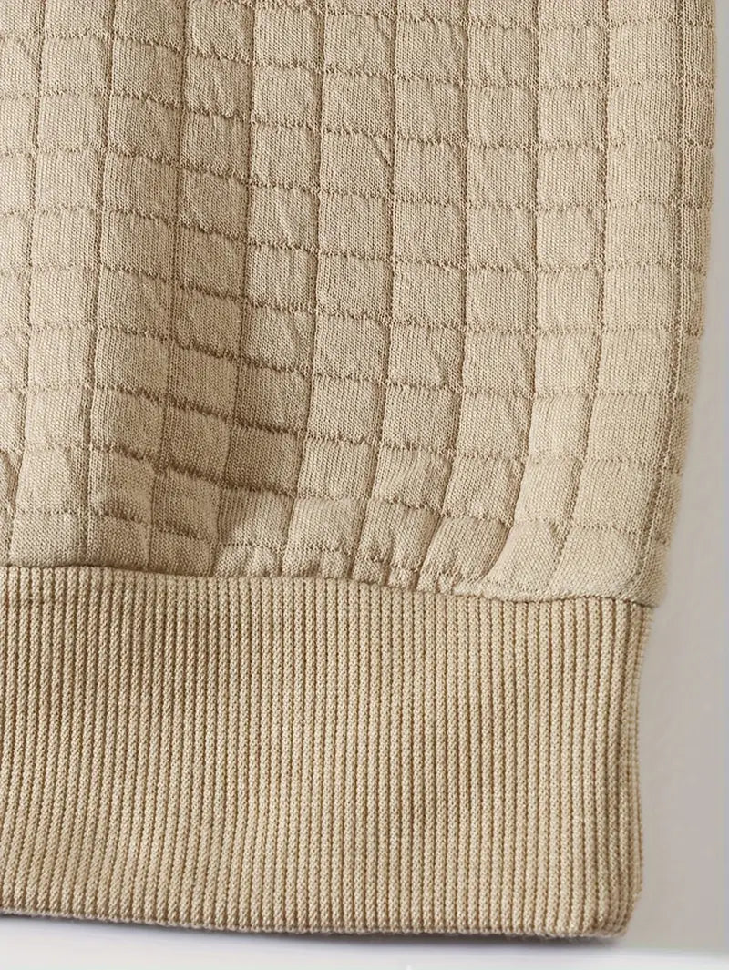 Andreas - Bohemian Plaid Long Sleeve Sweater