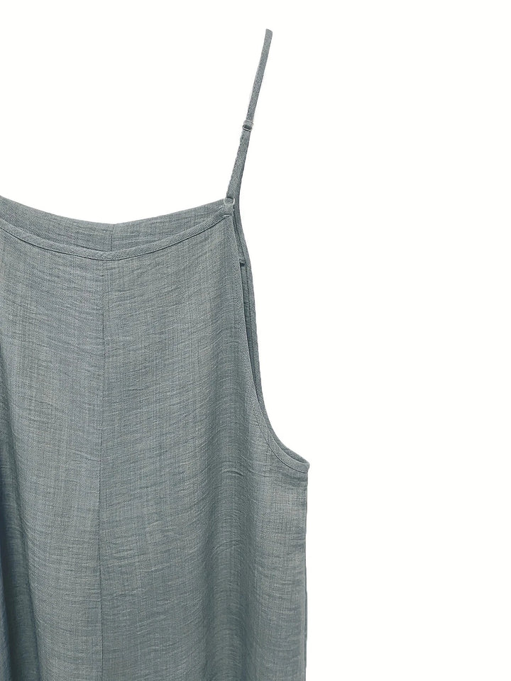 Annia - Casual Wide Leg Overalls With Pockets