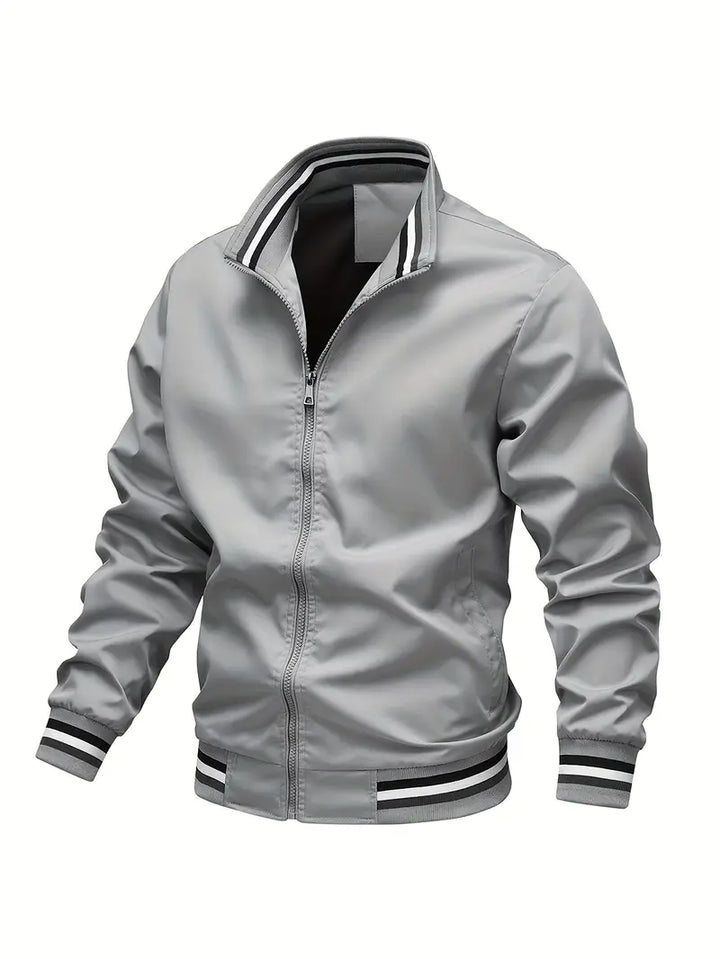 Stanton - Casual Stand Collar Zip Up Jacket