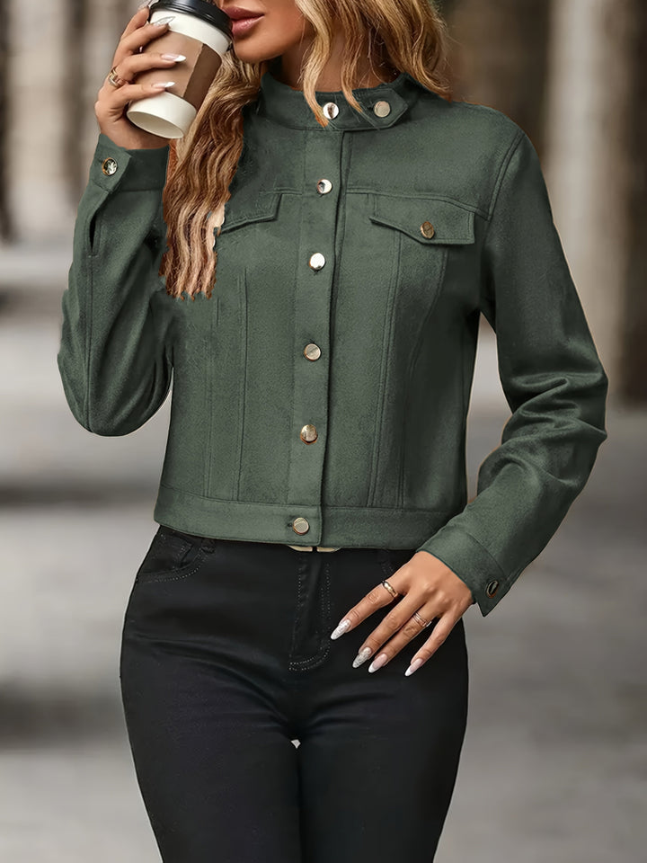 Slavica - Vintage Long Sleeve Jacket With Front Buttons