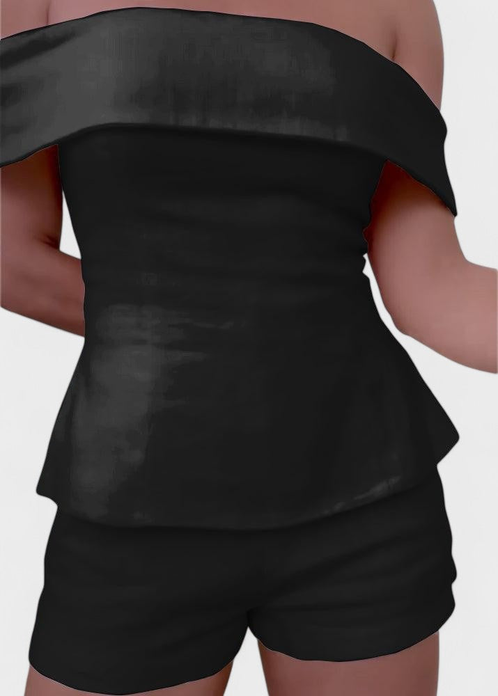 Shalita - Off Shoulder Linen Two Piece Set