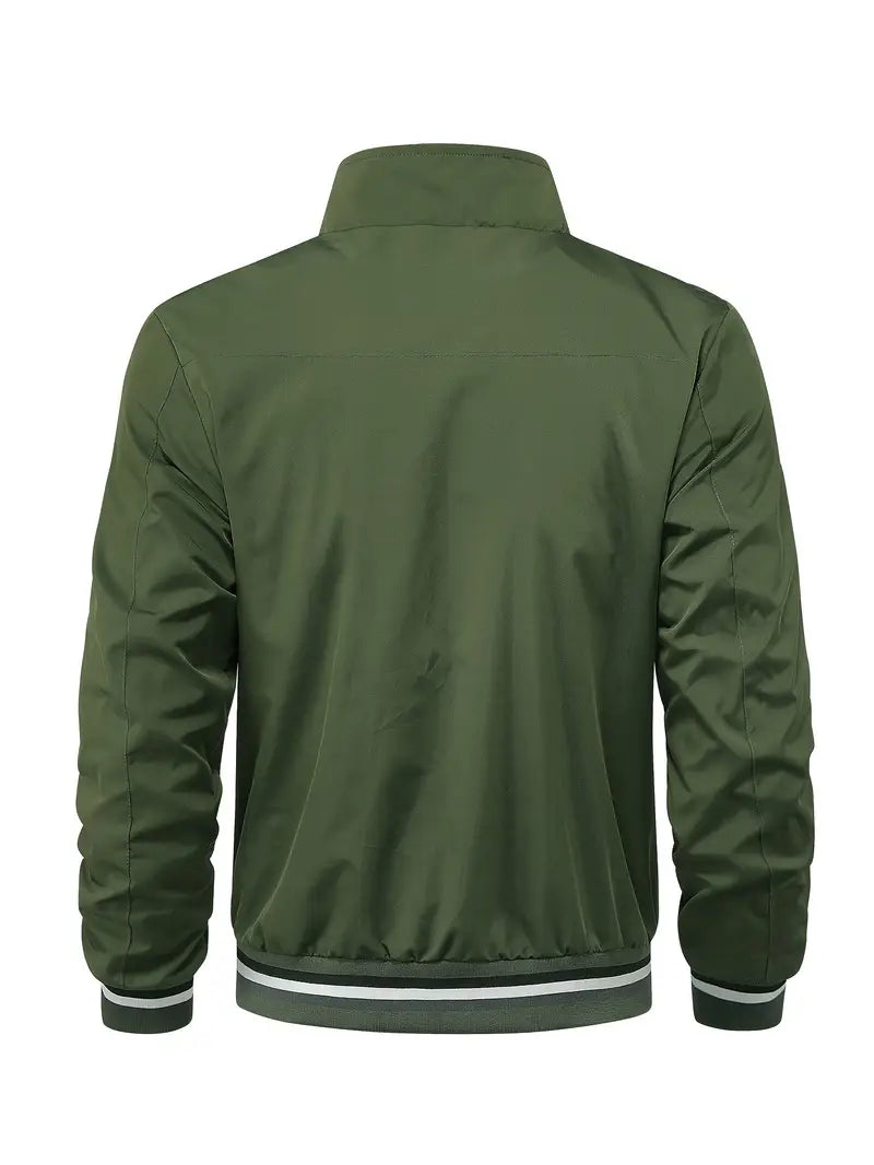 Stanton - Casual Stand Collar Zip Up Jacket