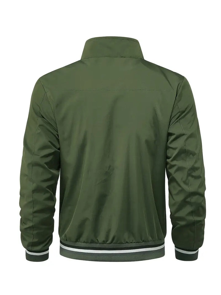Stanton - Casual Stand Collar Zip Up Jacket