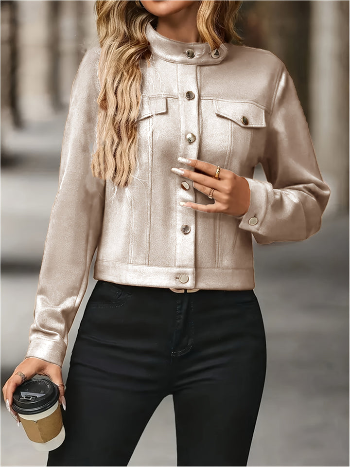 Slavica - Vintage Long Sleeve Jacket With Front Buttons