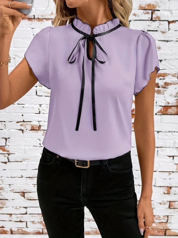 Bethany - Color Block Short Sleeve Shirt