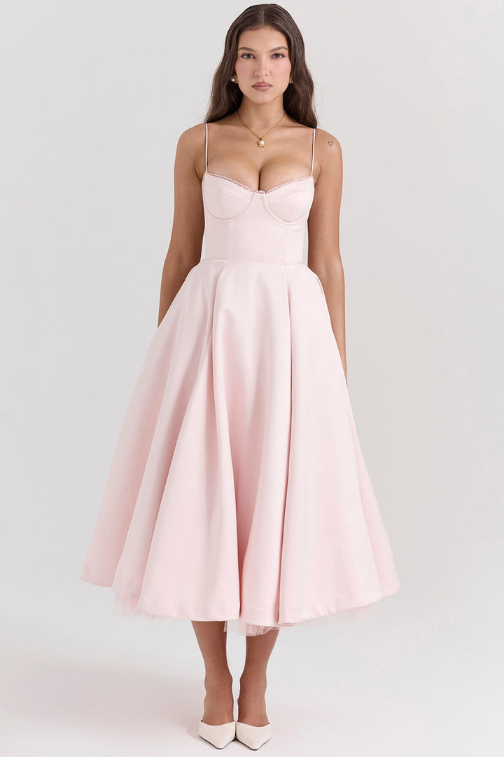 Arestina - Fashionable Tulle Midi Dress
