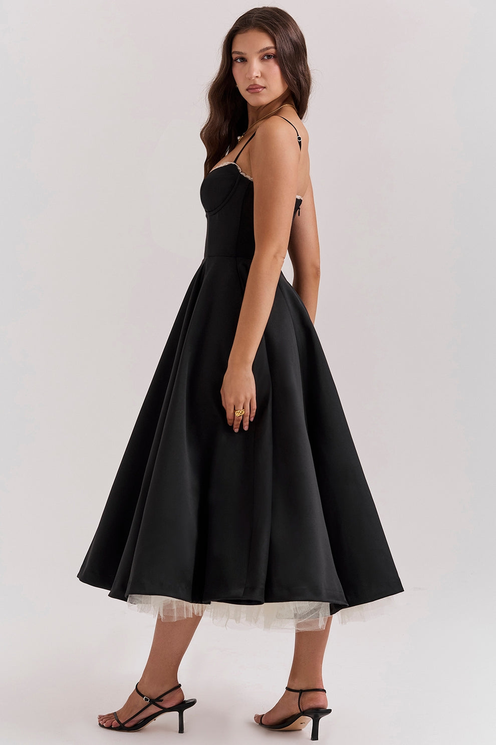 Arestina - Fashionable Tulle Midi Dress