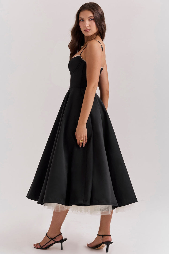Arestina - Fashionable Tulle Midi Dress