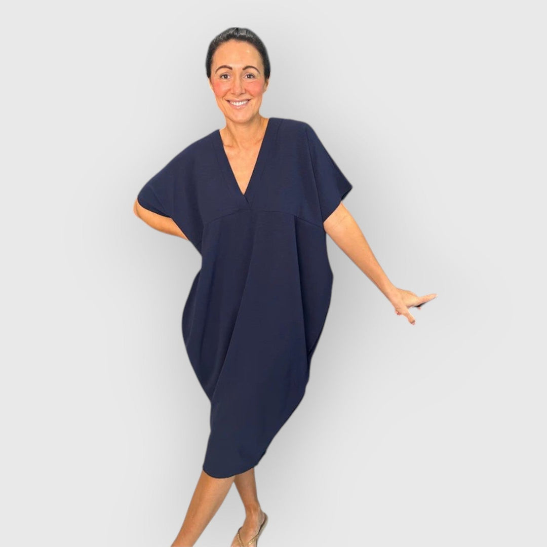 Aveline - Short Sleeve Midi Dress