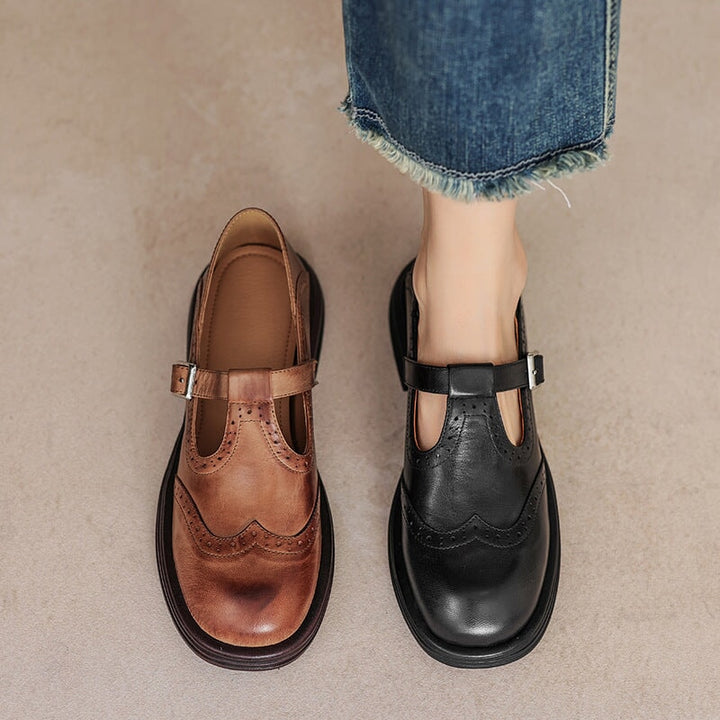 VELDA | ELEGANT MARY JANES IN LEATHER