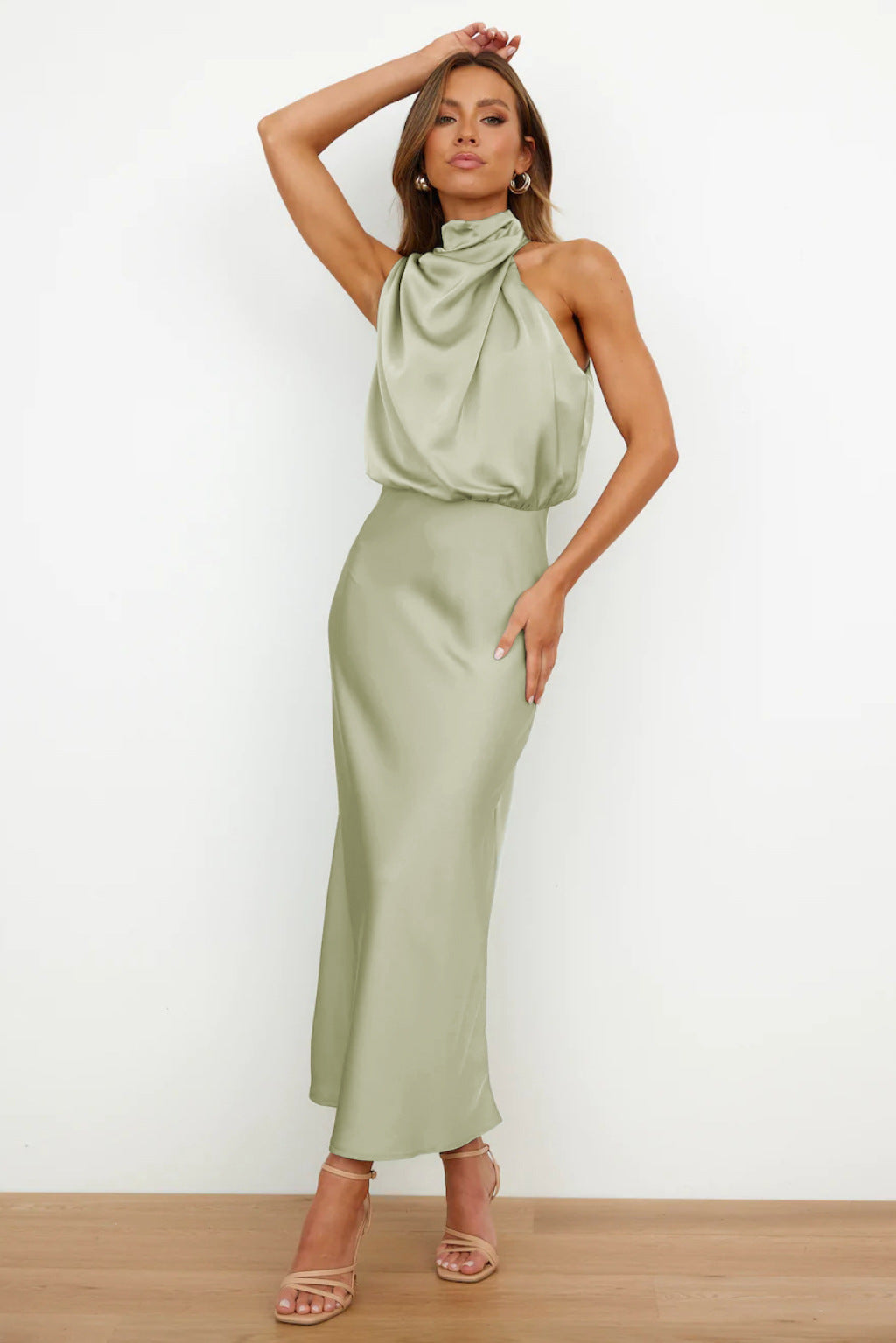 Kangana - Halter Neck Maxi Dress