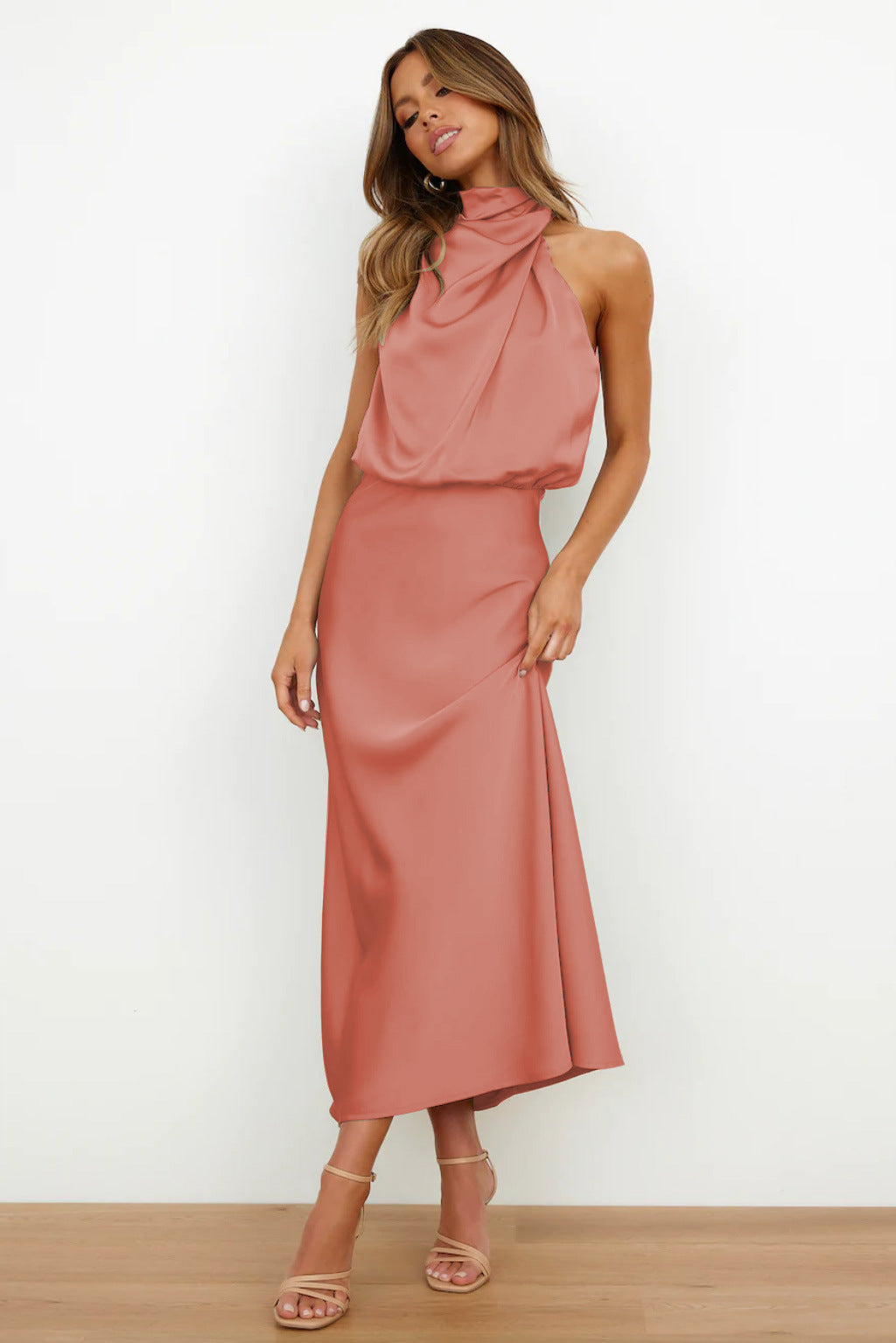 Kangana - Halter Neck Maxi Dress