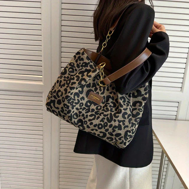 Leonora - Leopard Charm Tote Bag