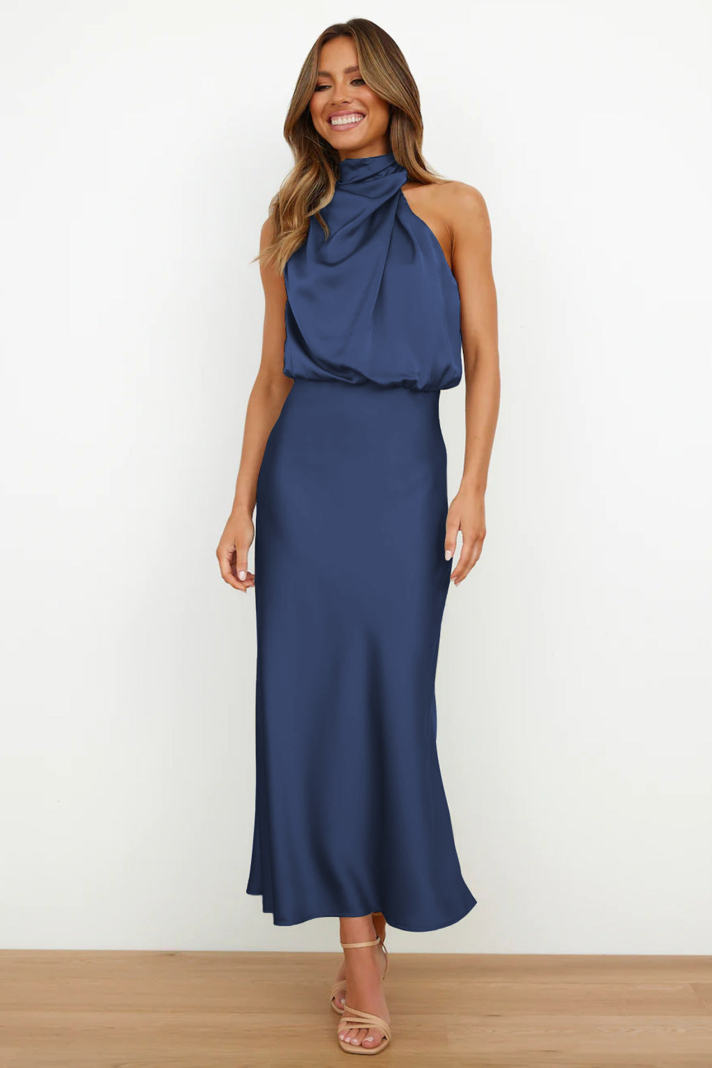 Kangana - Halter Neck Maxi Dress
