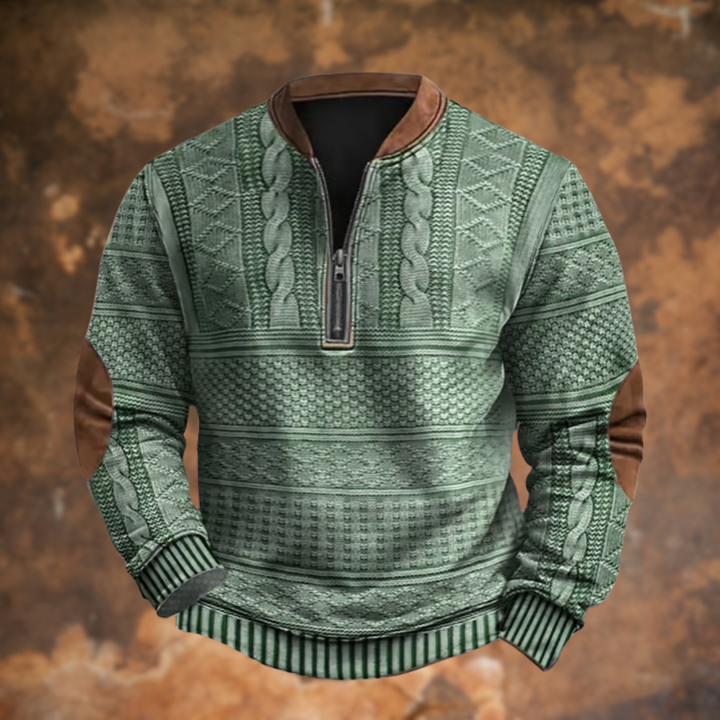 Cillian – Knitted Sweater with Zipper Detail