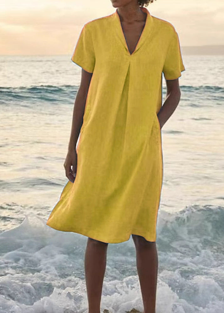 Laurie - Short Sleeve Dress With Pockets