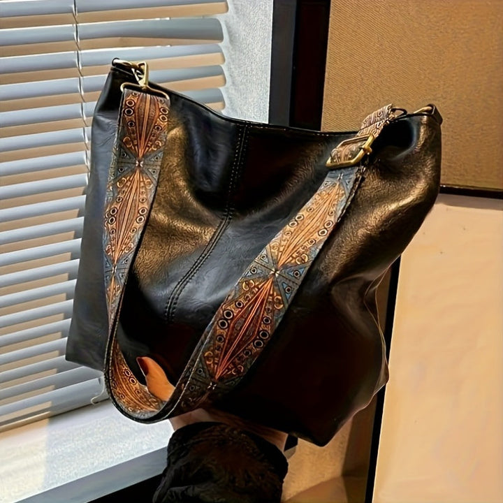 Mirelda - Casual Wide Strap Shoulder Bag
