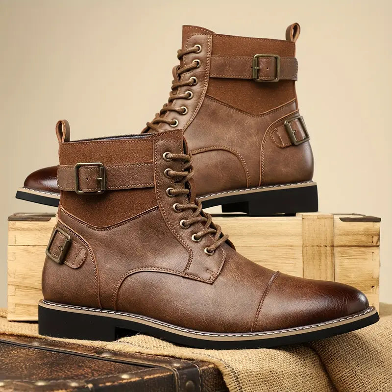 Dylan - Casual Ankle Boots With Buckle