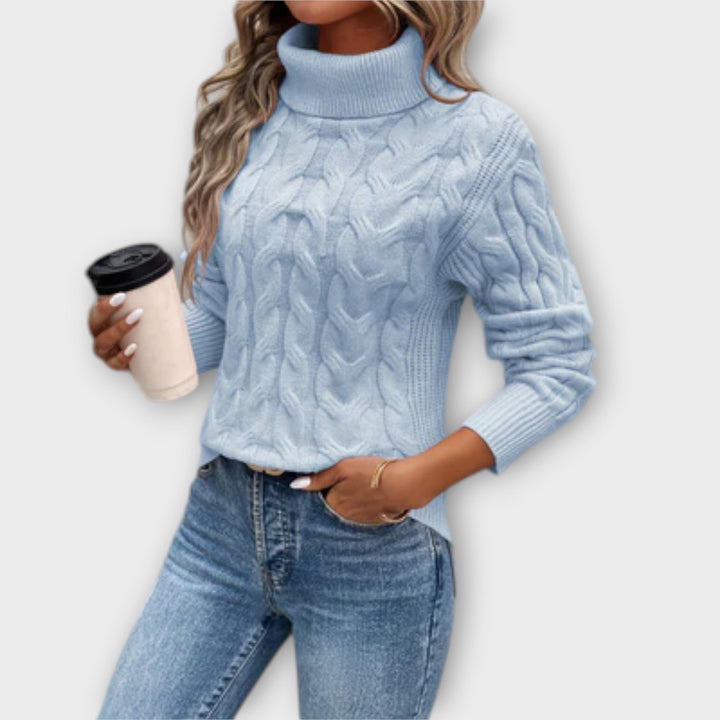 Amelia – Chic Knit Roll Neck Sweater